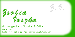 zsofia voszka business card
